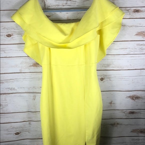 Bardot Revolve Band Dress in Lemon Drop Size 4 - Picture 12 of 12